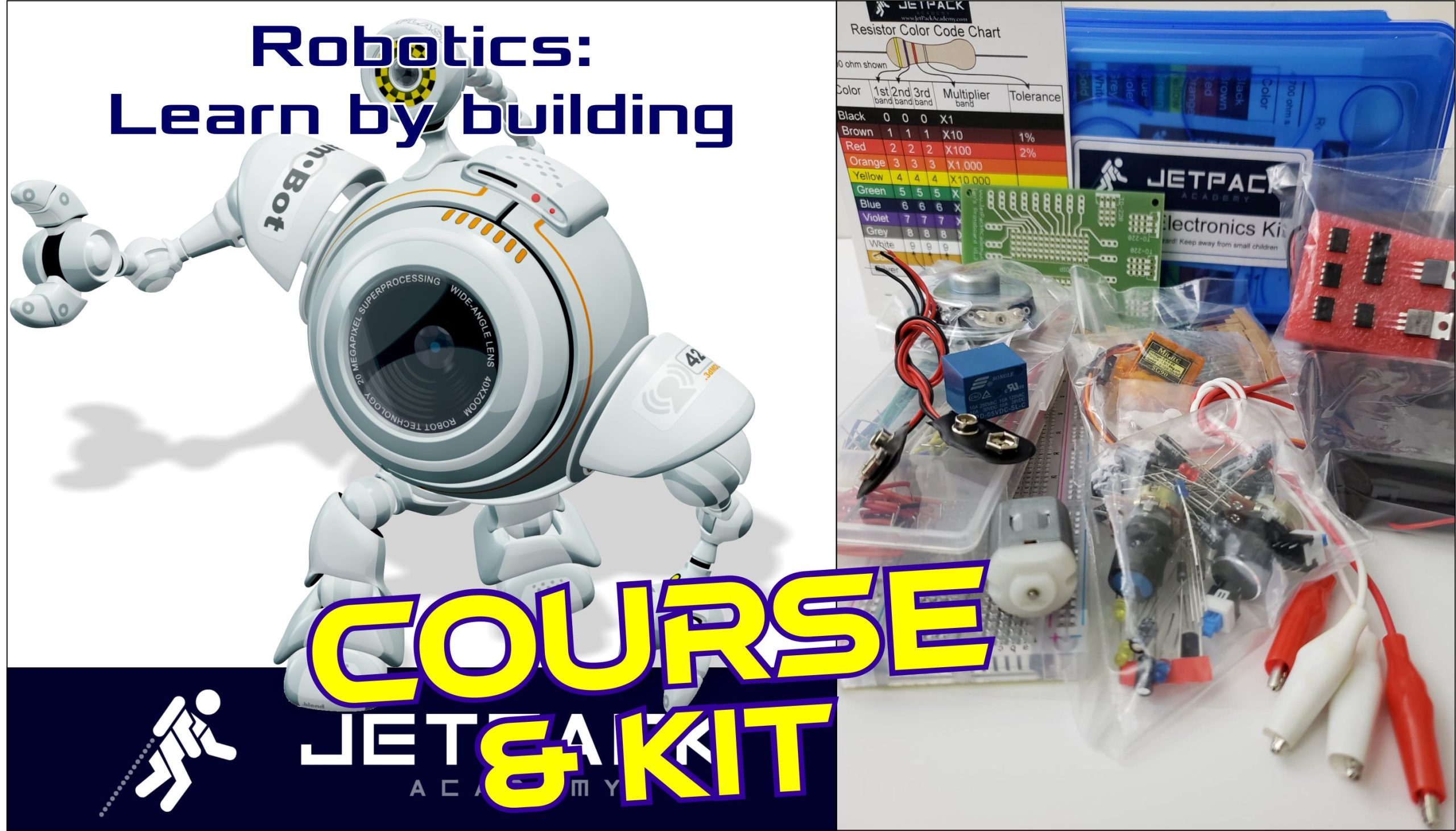 Bundle package: Robotics: Learn by building module 1: Electricity &  Electronics with the Analog electronics kit!